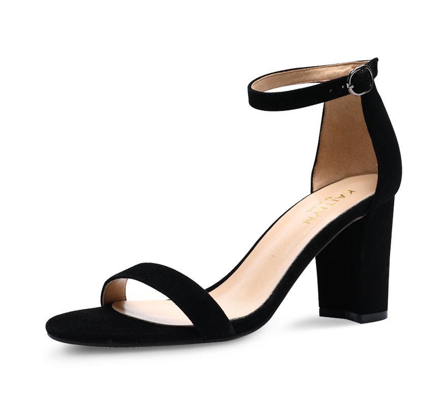 Heather Block High Heel Sandals - Final Sale - Kaitlyn Pan Shoes