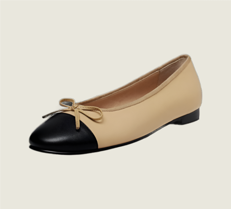 Authentic Second Hand Chanel Two Toned Ballerina Flats (PSS-595-00008) THE  FIFTH COLLECTION 