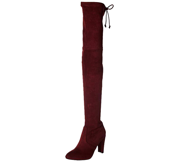 Pamela Slim Fit Over The Knee High Heel Boots - Kaitlyn Pan Shoes