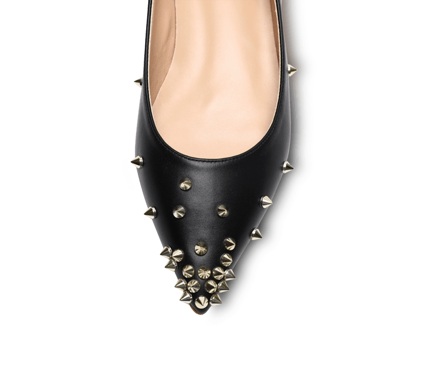 Skittle Studded Leather Flats - Kaitlyn Pan Shoes