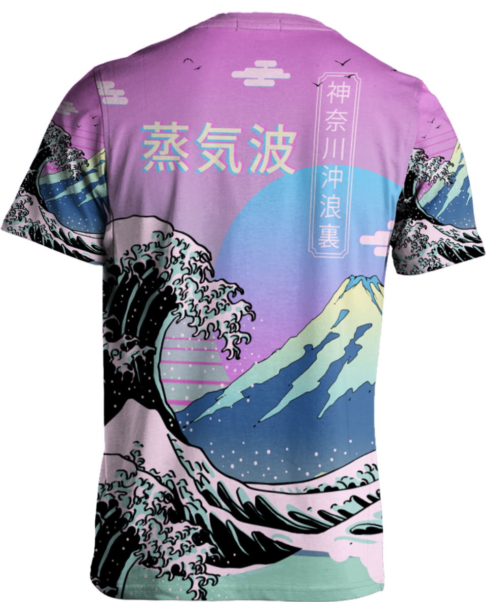 Vaporwave & Aesthetic Clothing | Fluorescent Wave Tee – Vapor95