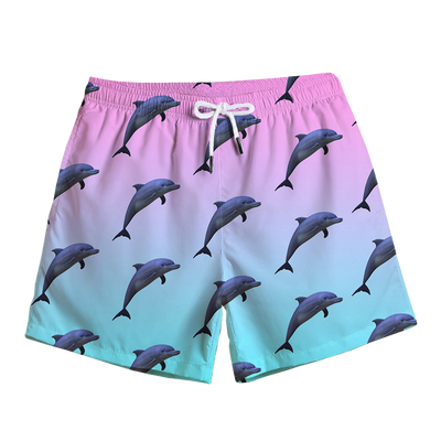 pink dolphin swim trunks