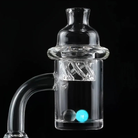 Quartz banger with carb cap and terp pearls