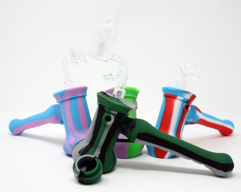 Silicone Hammer Pipe Bubbler Bong Dab 
