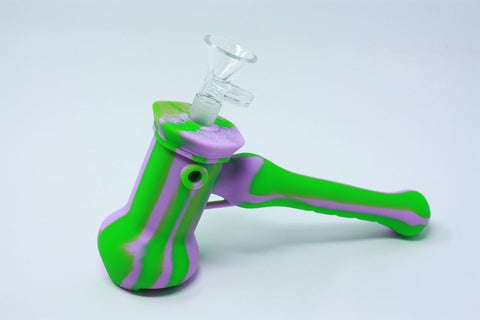 Silicone bubbler for smoking and dabbing