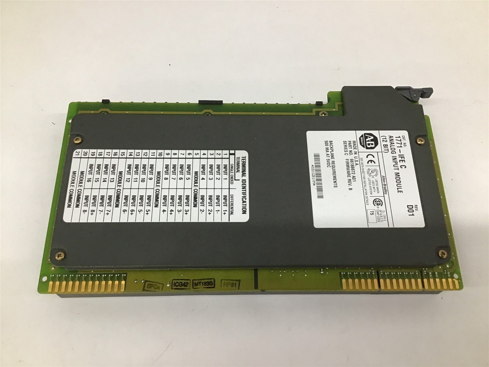 海外販売× Allen Bradley Rockwell Automation 1771-IAD/B, 120Volt AC/DC Input  Module