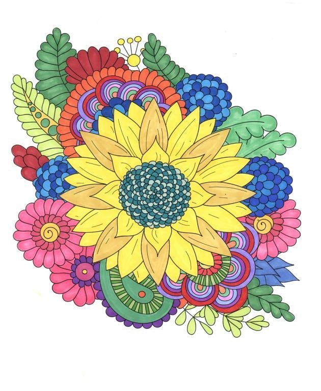 adult coloring pages already colored