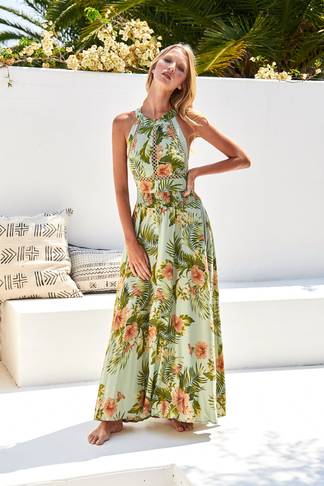 endless blooming rose maxi skirt