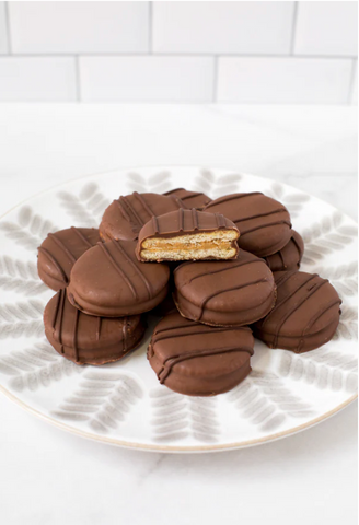 Galletas de galleta de mantequilla de maní cubiertas de chocolate