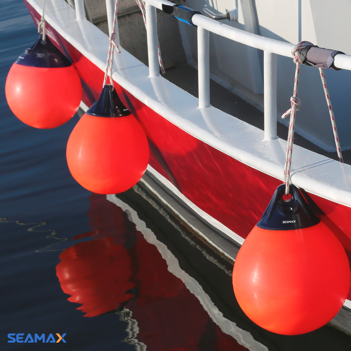 SEAMAX Boat Fenders Ball Round Anchor Buoy, 16 x 23, Heavy-Duty