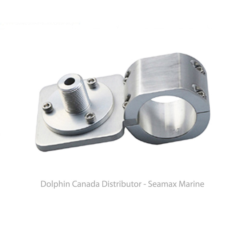Dolphin Single Rod Holder Fit 1.5in/2in Pipe - Anodised - Seamax Marine
