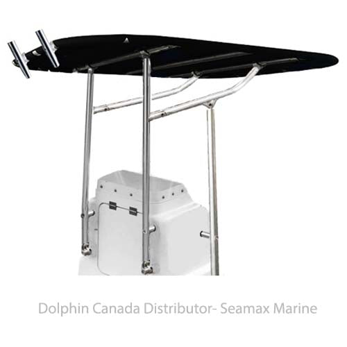 Dolphin Single Rod Holder Fit 1.5in/2in Pipe - Anodised - Seamax