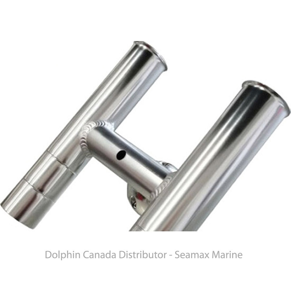 Dolphin Single Rod Holder Fit 1.5in/2in Pipe - Anodised - Seamax Marine