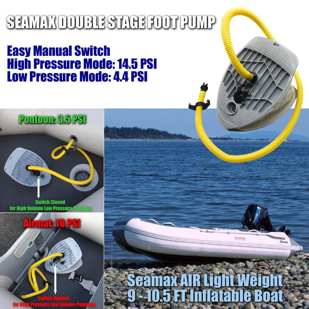 Portable Analog Manometer Air Pressure Gauge for Inflatable Boats or S -  Seamax Marine