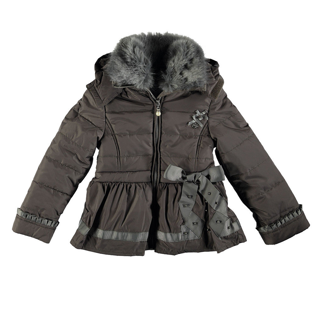 afdeling leeftijd Allergisch LE CHIC PUFFER COAT WITH FUR COLLAR AND BOW