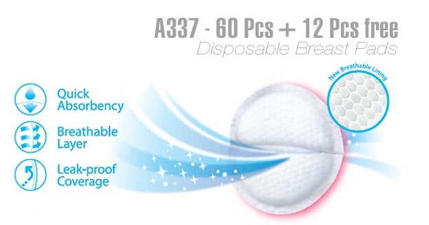 Bubbles Disposable Breastpads 60+12 melaka