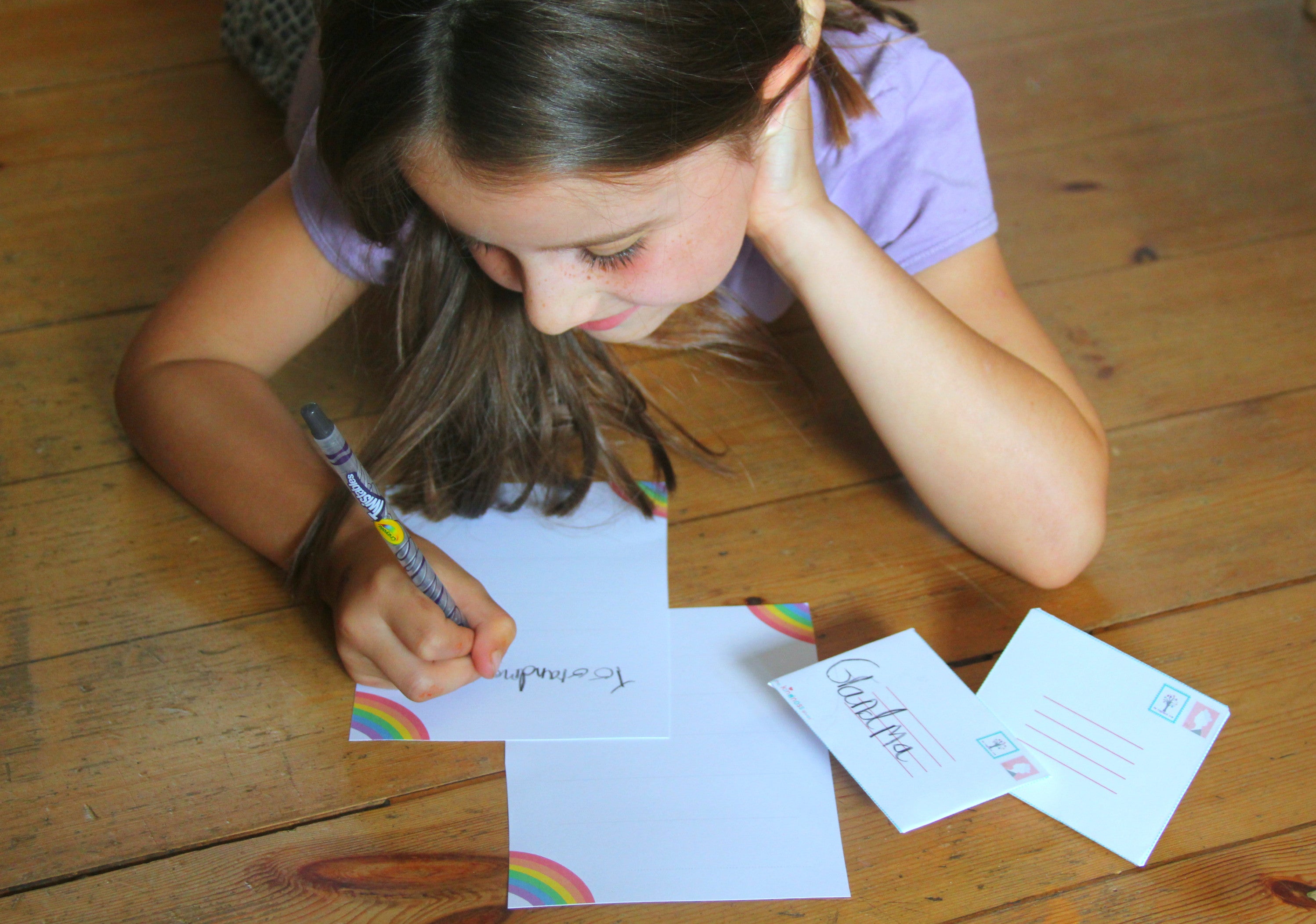 Girl writing letter