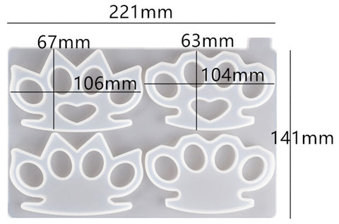 Knuckle Dusters Silicone Mold for Resin Craft (4 Cavity) | Self