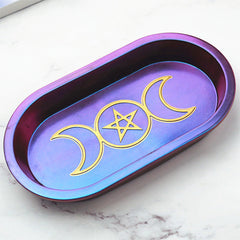 40mm Purple Pentacle Witch Glass Eyes Cabochon Set Pentagram Art Doll Parts