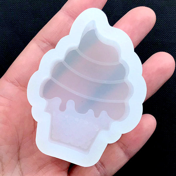Kawaii Ice Cream with Cone Silicone Mold | Sweets Deco Supplies | Deco ...