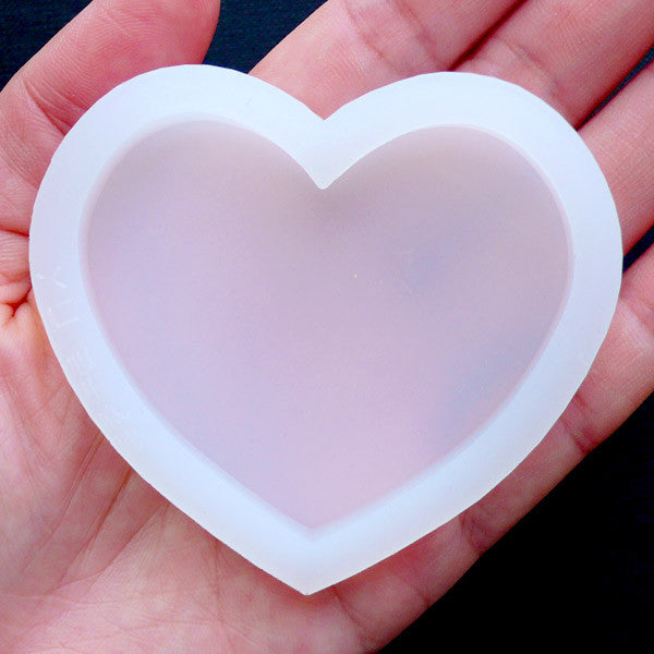 Heart Flexible Mold Epoxy Resin Silicone Mould Heart Cabochon Mold Miniaturesweet Kawaii