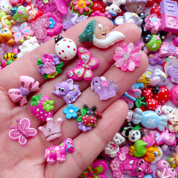 Small Decoden Pieces | Kawaii Resin Cabochons (Assorted Mix / 10 pcs b