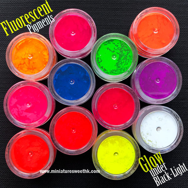 Download Fluorescent Pigment Set | Glow under Black Light | Neon Pigments | Lum | MiniatureSweet | Kawaii ...