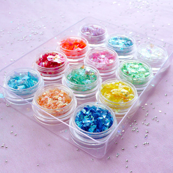 Iridescent Confetti | Translucent and Metallic Glitter Flakes | Irregu ...