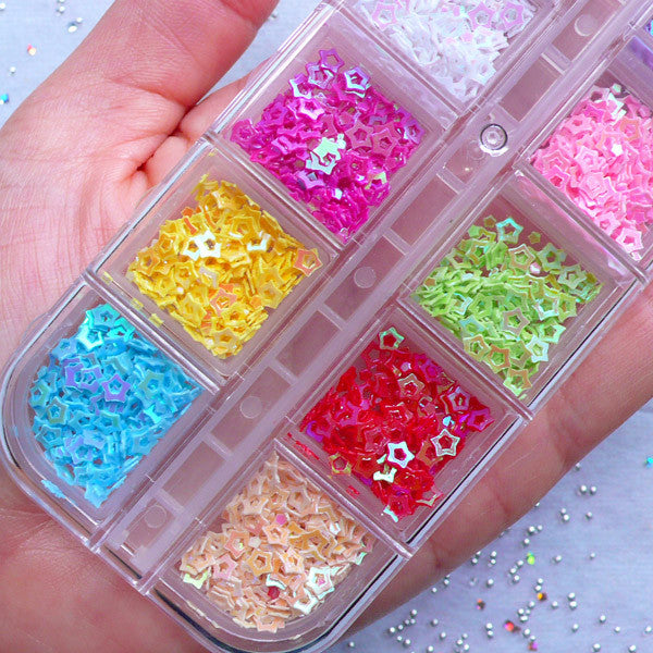 Assorted Star Outline Confetti | Tiny Mini Star Sequin | Hollow Star S ...