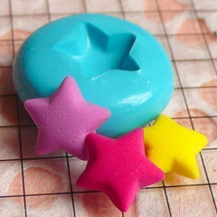 Star (10mm) Silicone Flexible Push Mold - Miniature Food, Sweets, Jewelry, Charms (Clay, Fimo, Resins, Gum Paste, Fondant) MD492