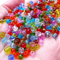 4500pcs Transparent Rond en Verre Dépoli seed beads Tiny Loose Spacer Beads 4 mm