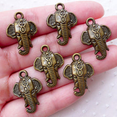 6pcs Mix Toadstood Mushroom Resin Pendant Charms Embellishments Fairy House