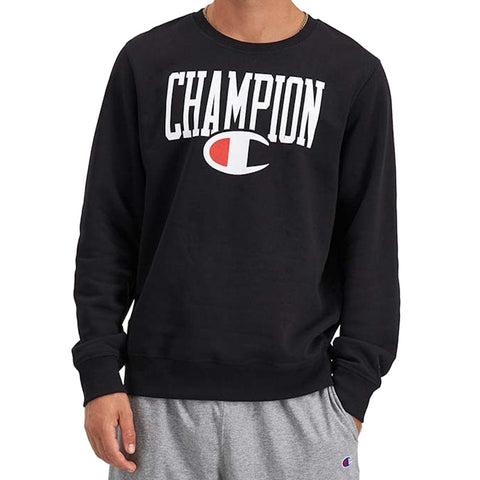 CHAMPION SPS GRAPHIC PRINT CREW - BLACK