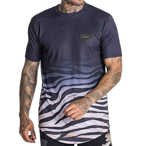 GIANNI KAVANAGH TIGER AOP TEE - BLACK