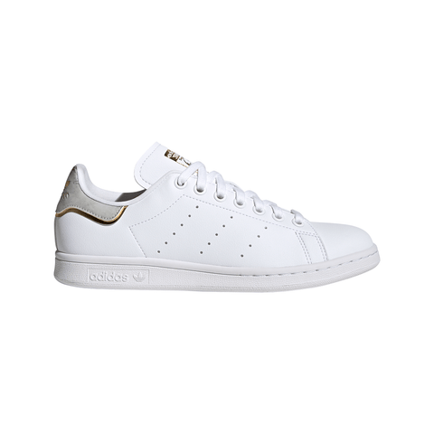 ADIDAS WOMENS STAN SMITH - WHITE / ALUMINIUM / GOLD METALLIC