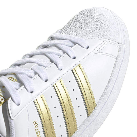 ADIDAS WOMENS SUPERSTAR - WHITE / GOLD METALLIC