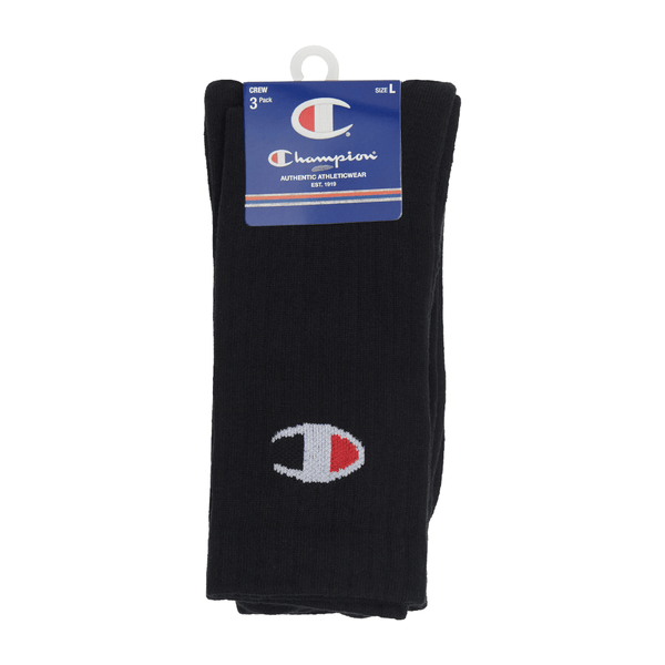 Buy Champion SPS C Logo Crew Sock 3 Pack - Black online