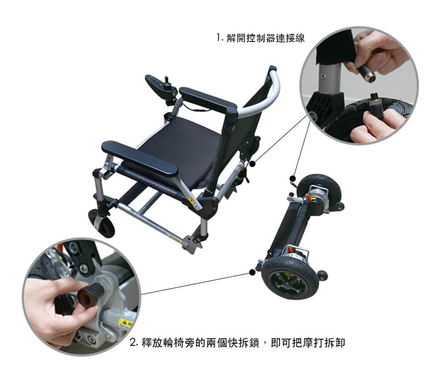 可拆卸式電動輪椅