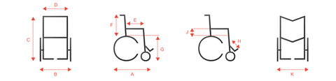 輪椅尺寸 - MERITS E3LA
