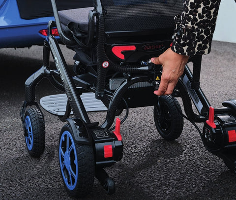 easy folding powered wheelchair