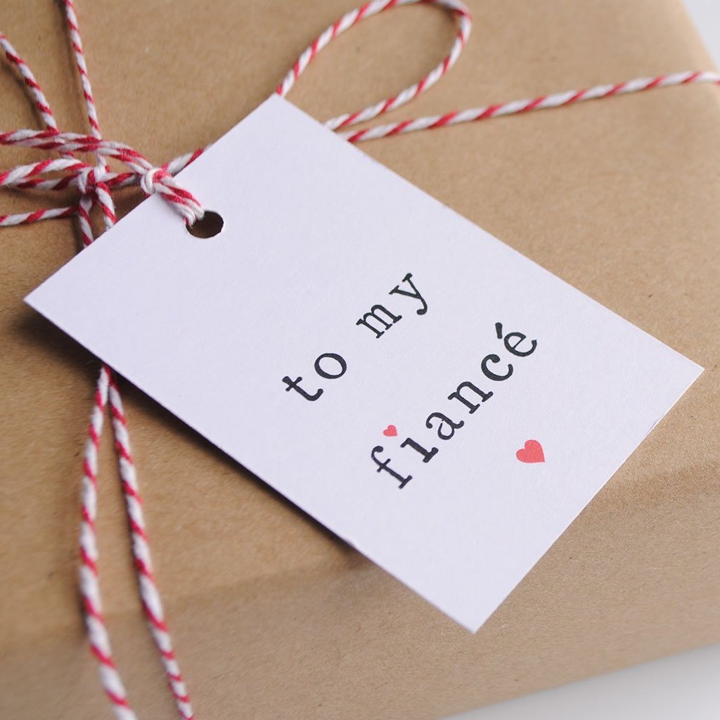 Fiancé or fiancee Gift Tag | Gift Wrap and Tags | The Two Wagtails