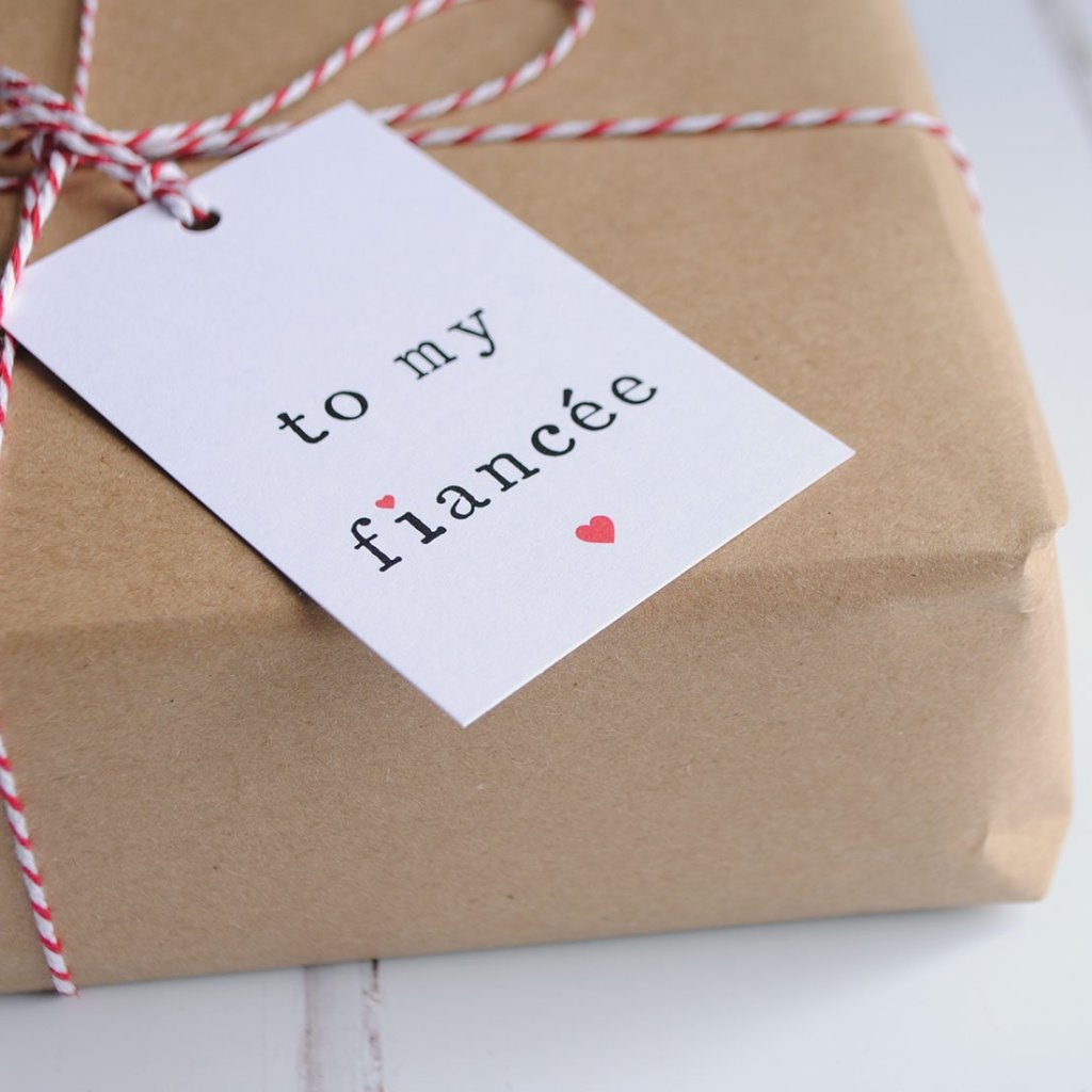 Fiancé or fiancee Gift Tag | Gift Wrap and Tags | The Two Wagtails