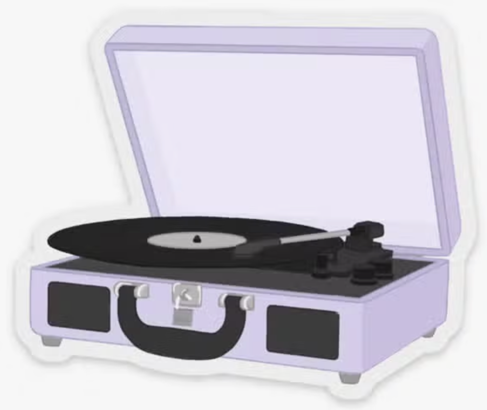 Taylor Swift Inspired Clear Record Player Sticker