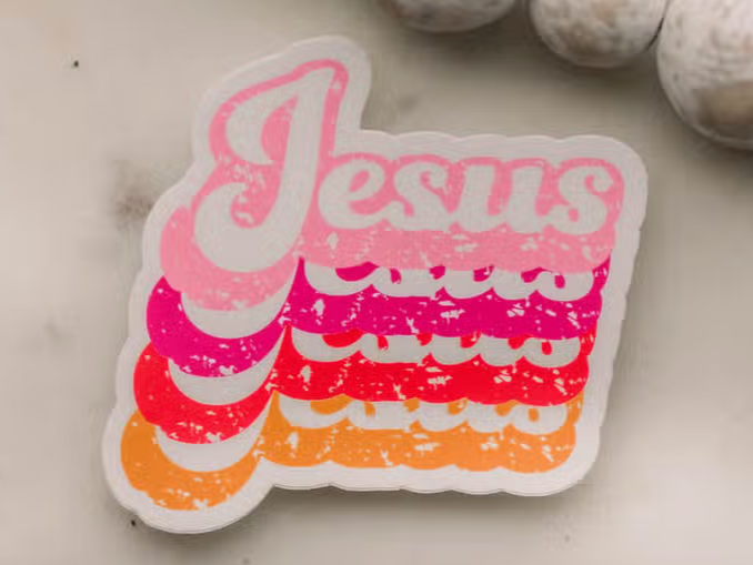 Funny Christian Jesus Sticker ~ Water Bottle ~ Laptop ~ Tumbler ~ Vinyl  Decal