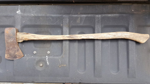 Axe on the back of truck bed