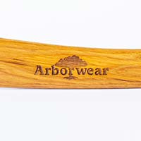 Arborwear laser engraving on axe handle