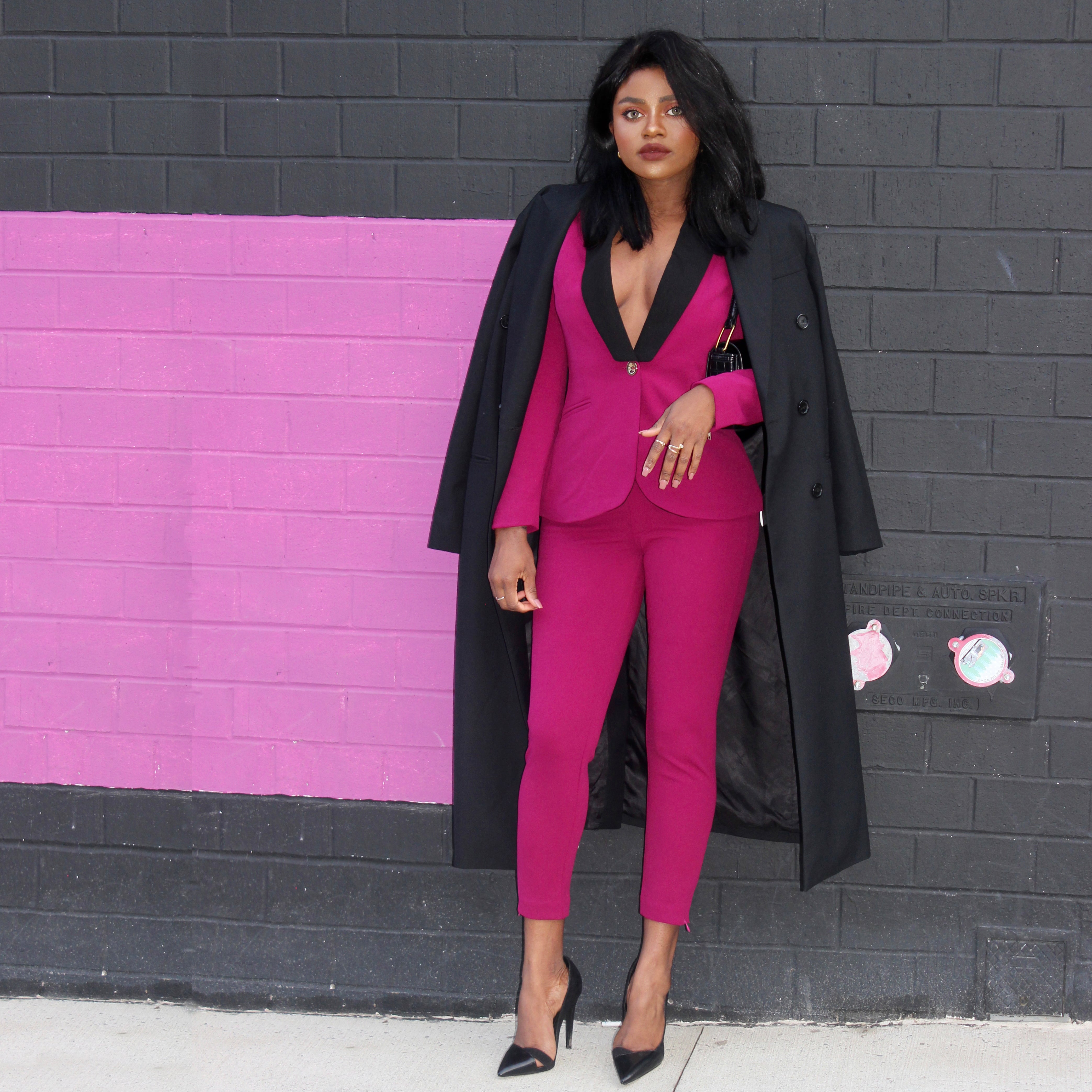 Women's Suits | A Bad Ass Fuchsia Suit | Luxury Women's Work Wear – Layo G.