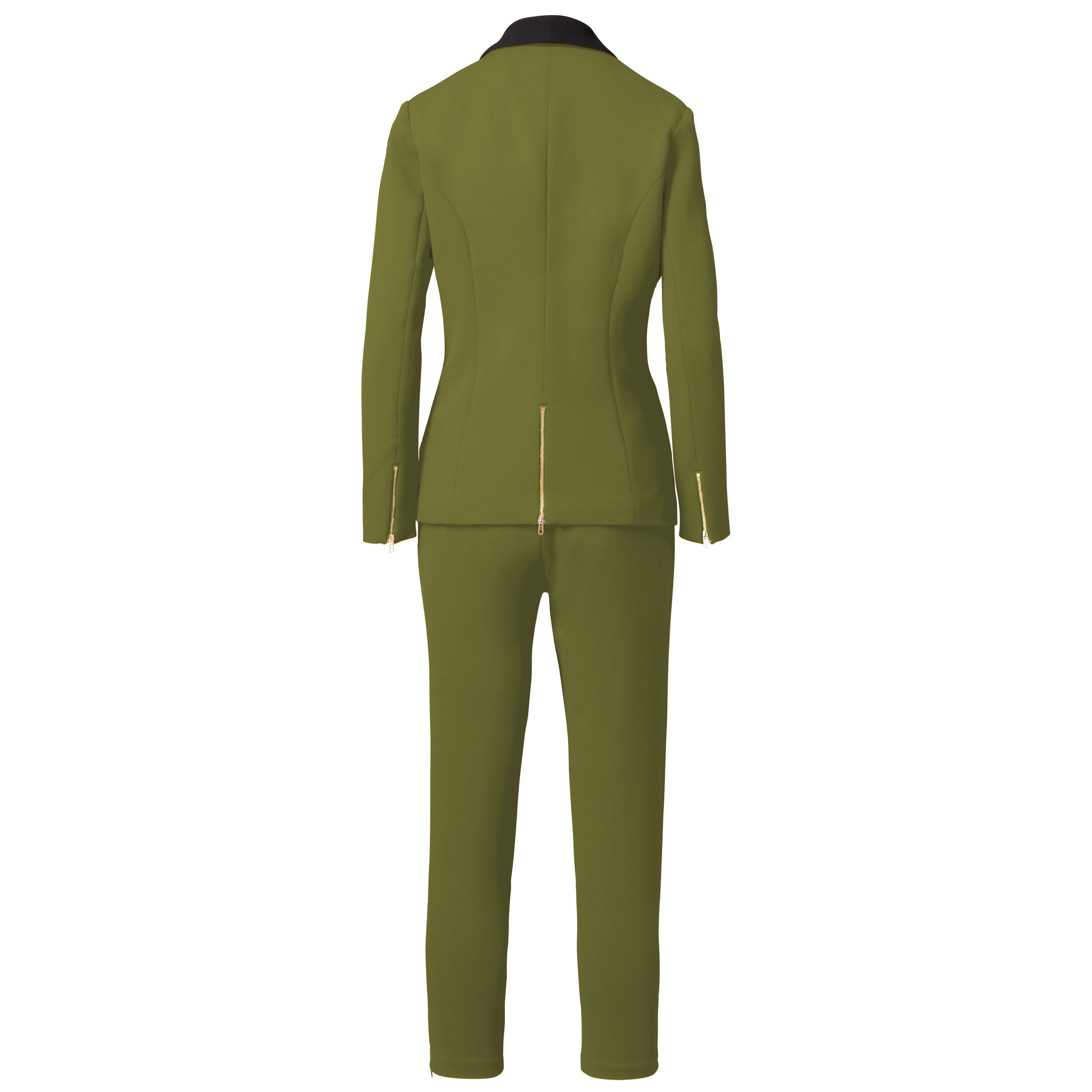 olive green women suit