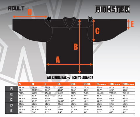 NHL Jersey Size Chart, Jersey Sizing