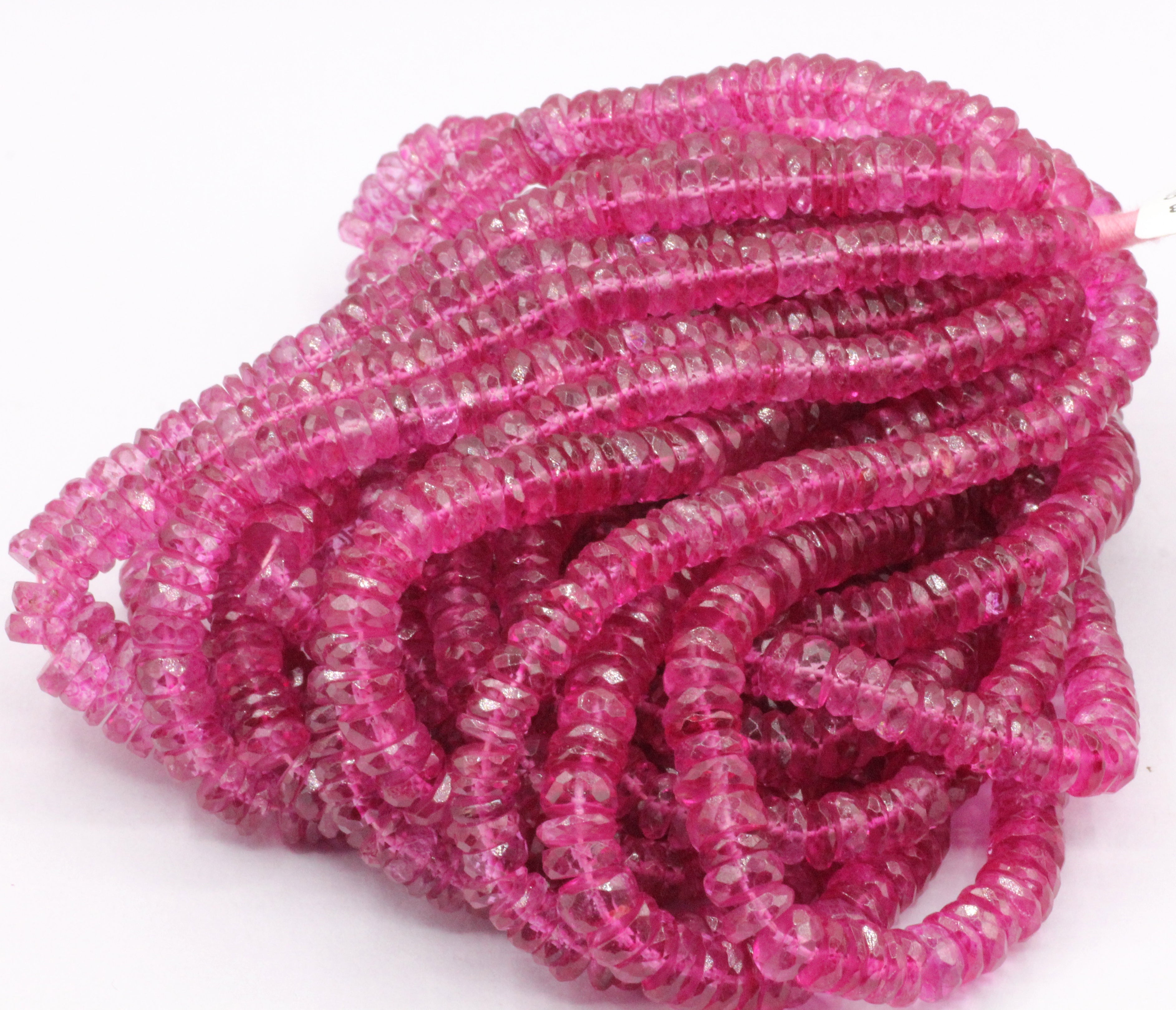 Pink Topaz Faceted Beads